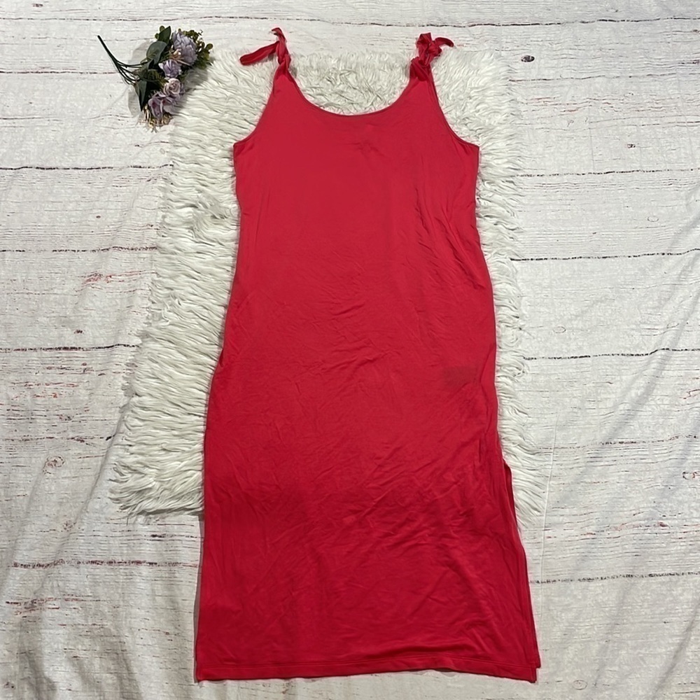 NWT & Other Stories Tie Shoulder Side Slit Lightweight Midi Dress